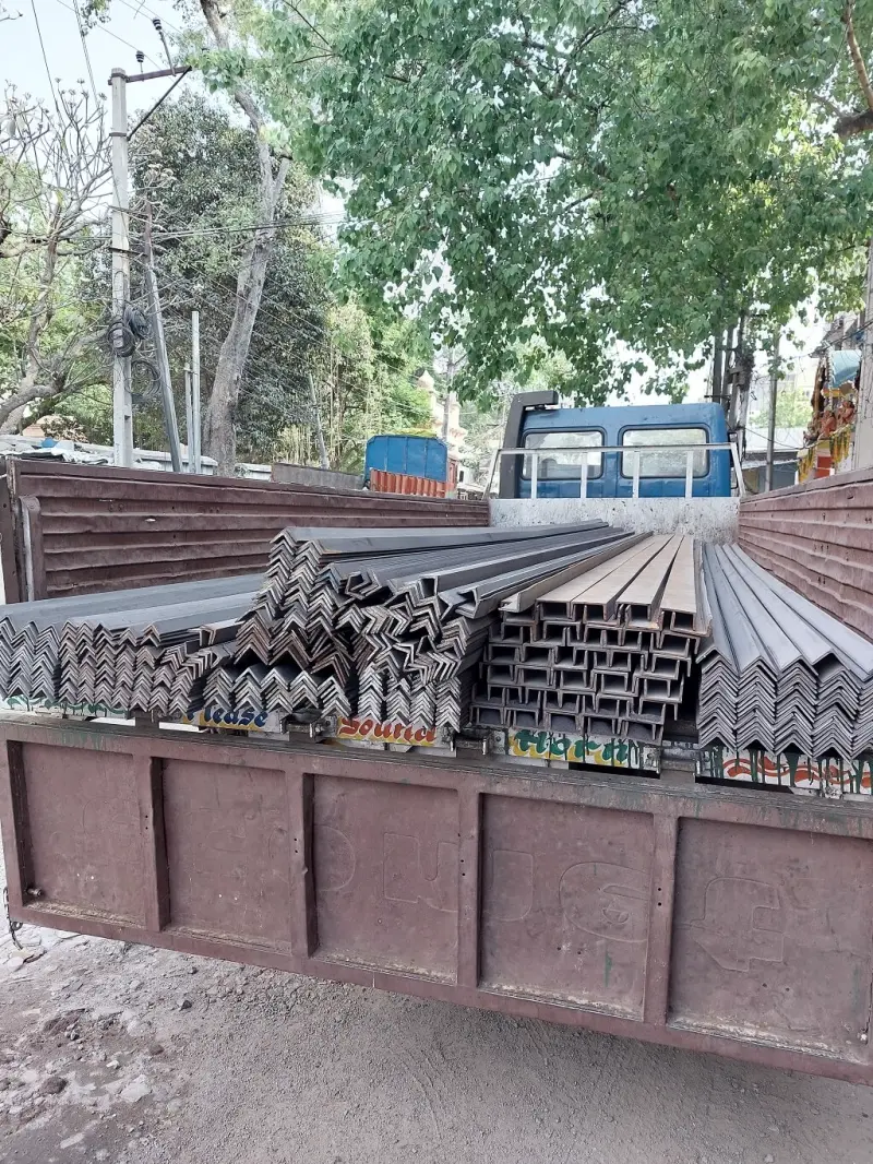 Angles and channels loaded for delivery from Golden Steel